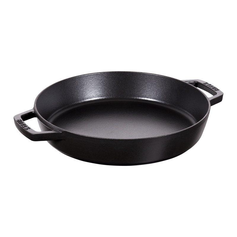 Staub 13inch Non Stick Cast Iron Double Handle Specialty Pan & Reviews